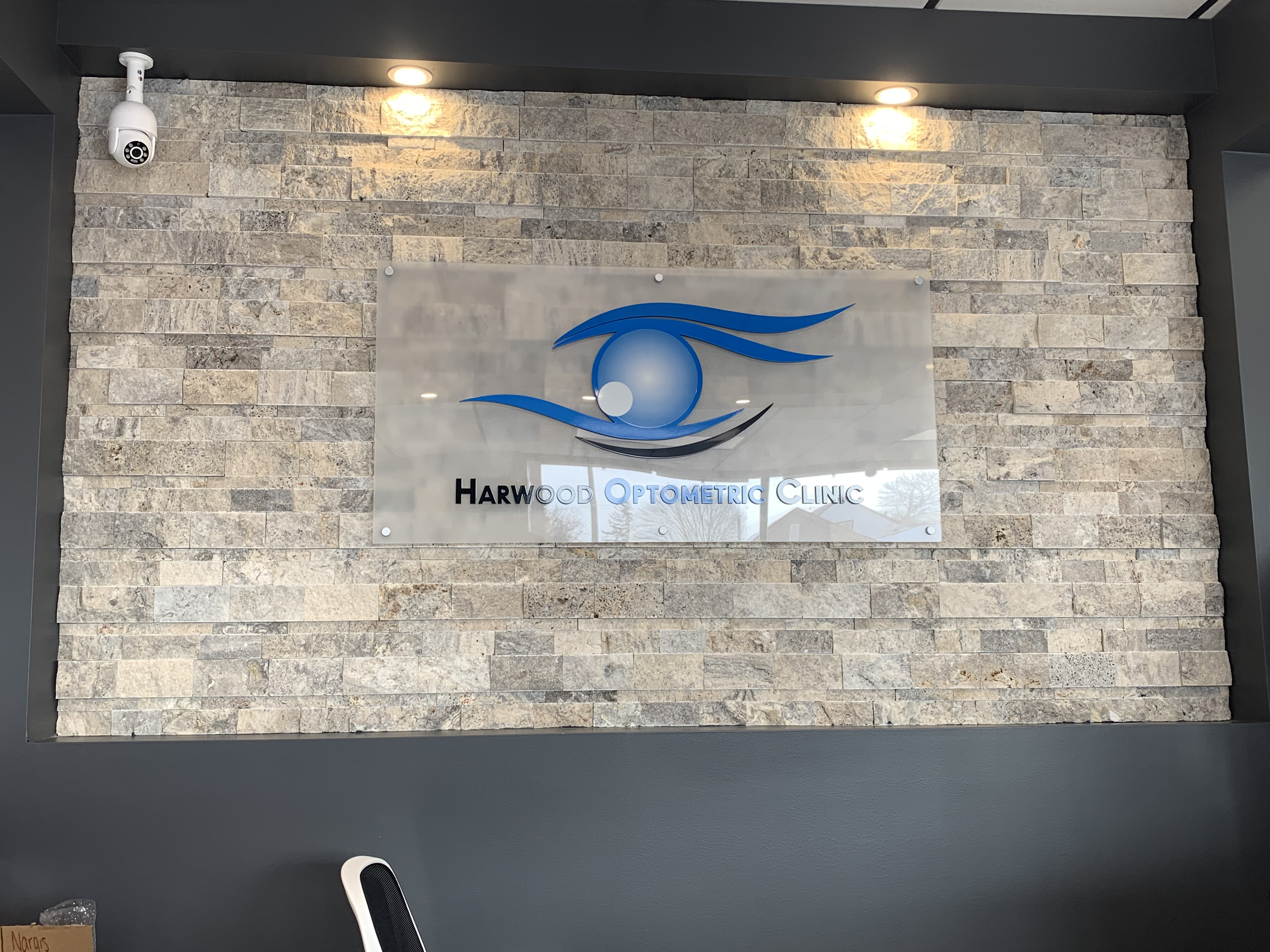 Harwood Optometric Clinic Acrylic Standoff Sign