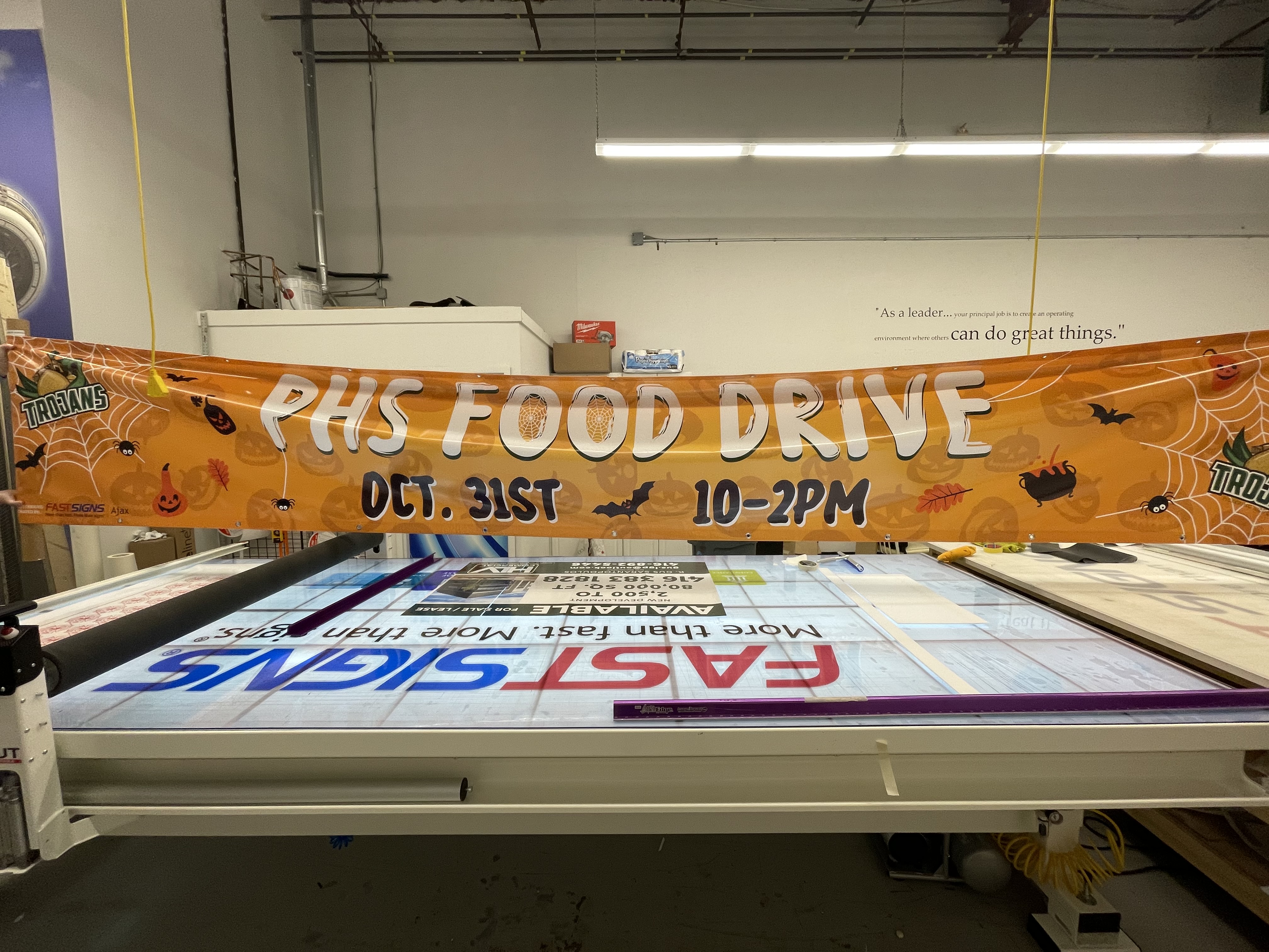 PHS Food Drive Banner