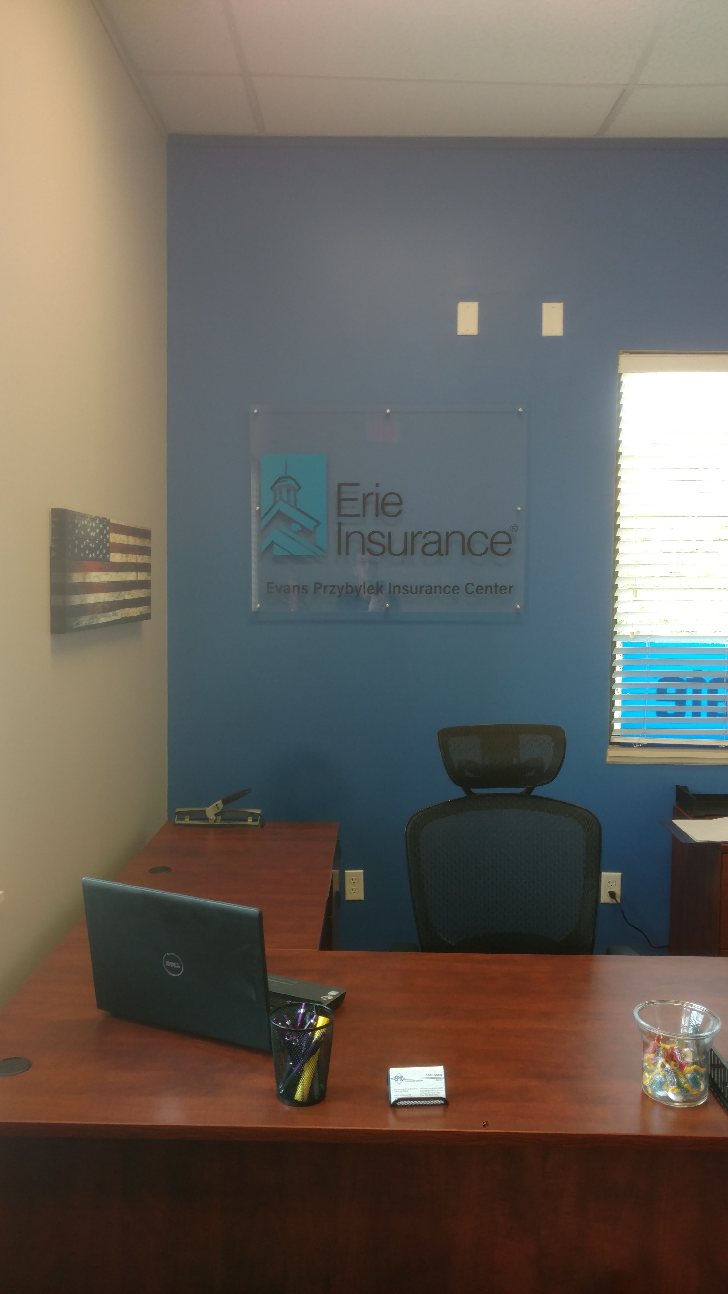 Custom signage on the wall