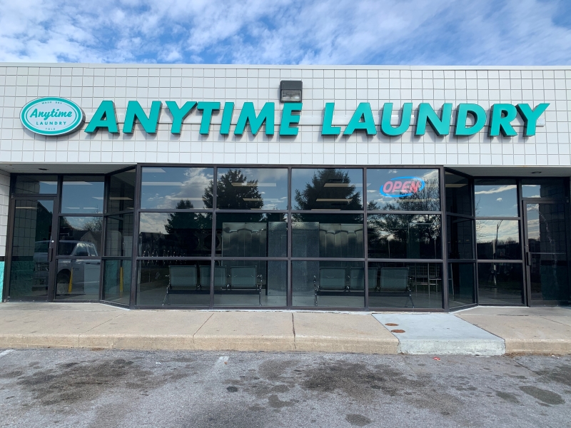 Anytime Laundry Building Signage