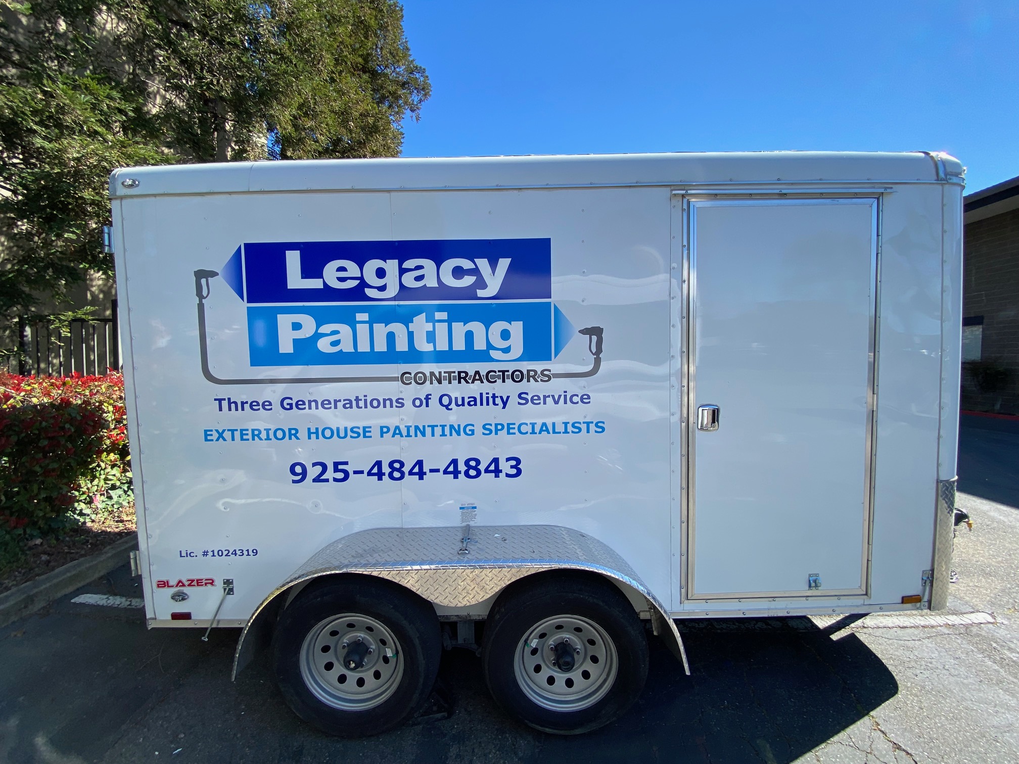 Add decals to your company's trailer to promote your business throughout the community.