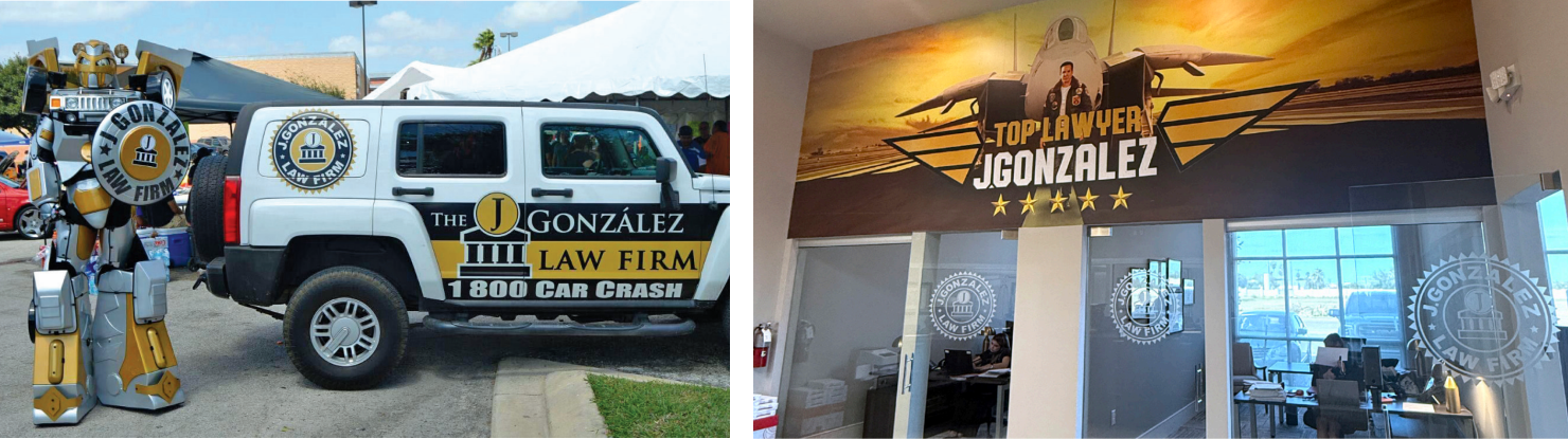 J. Gonzalez Law Firm signage