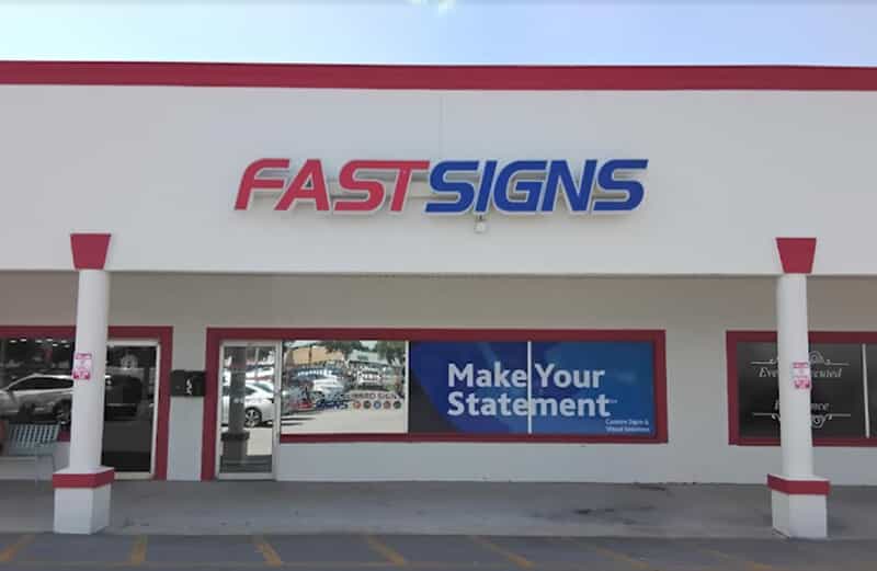 An image of the FASTSIGNS channel letters.