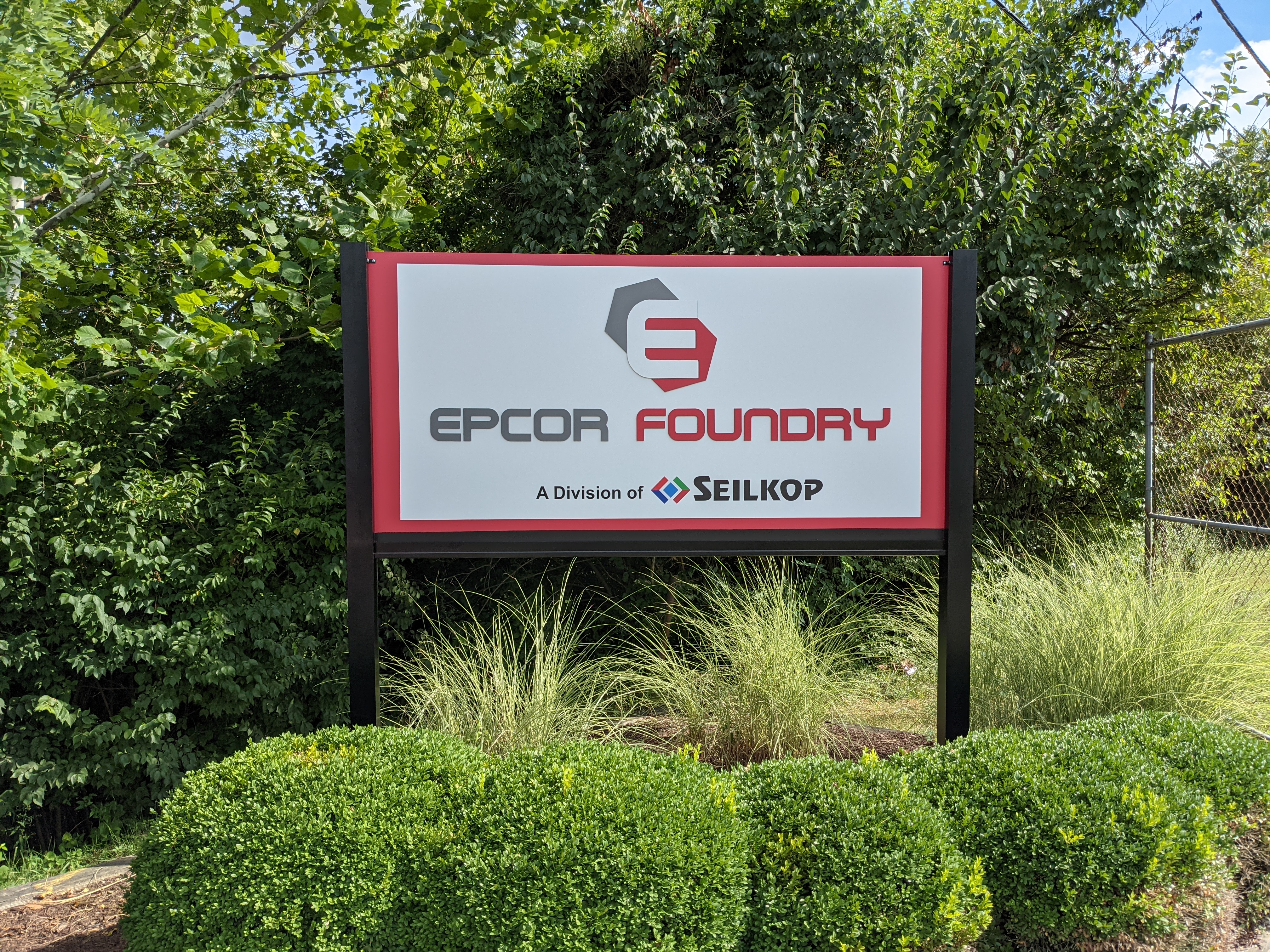 Epcor Foundry manufacturing aluminum post & panel sign