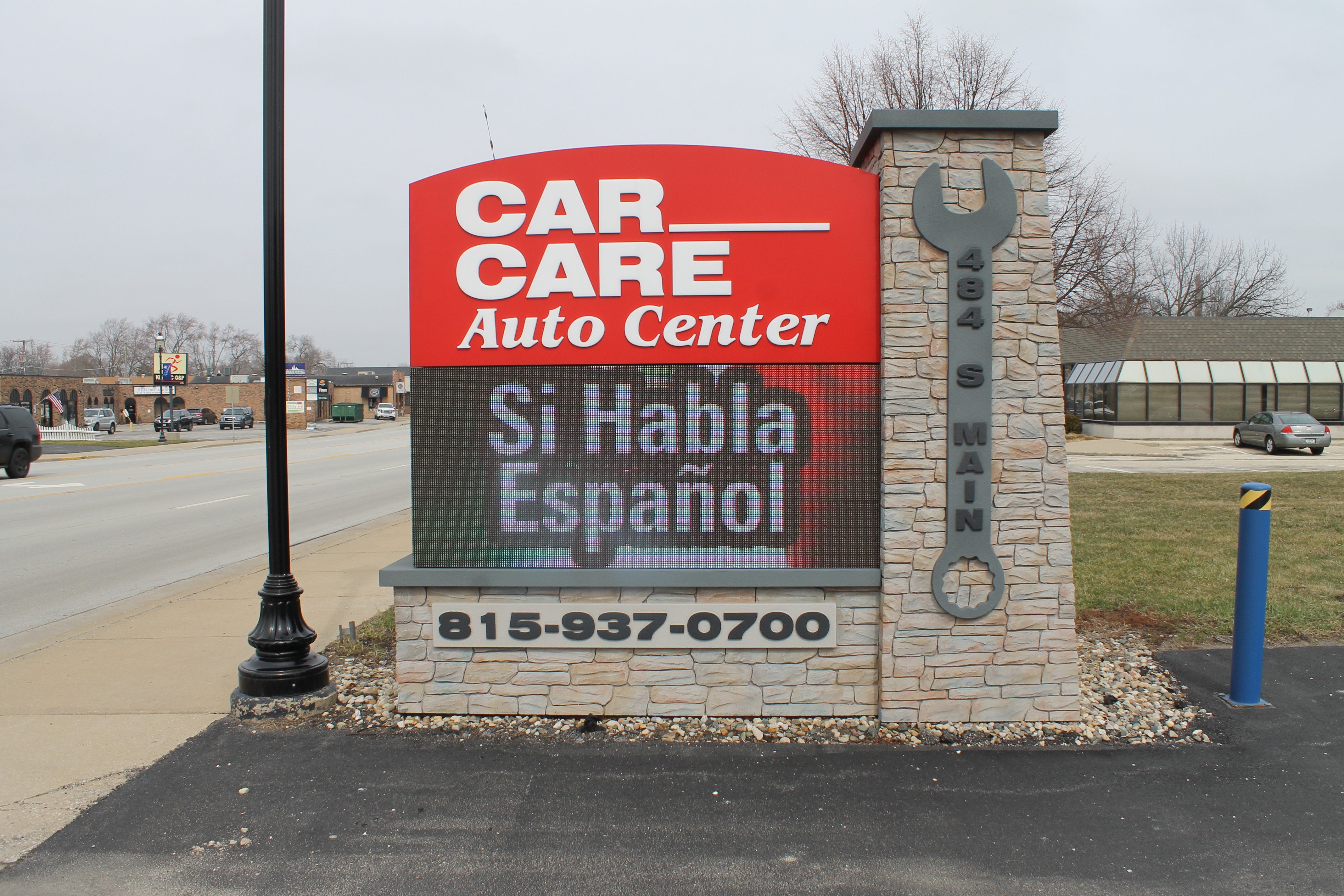 Car Care Auto Center Monument Sign