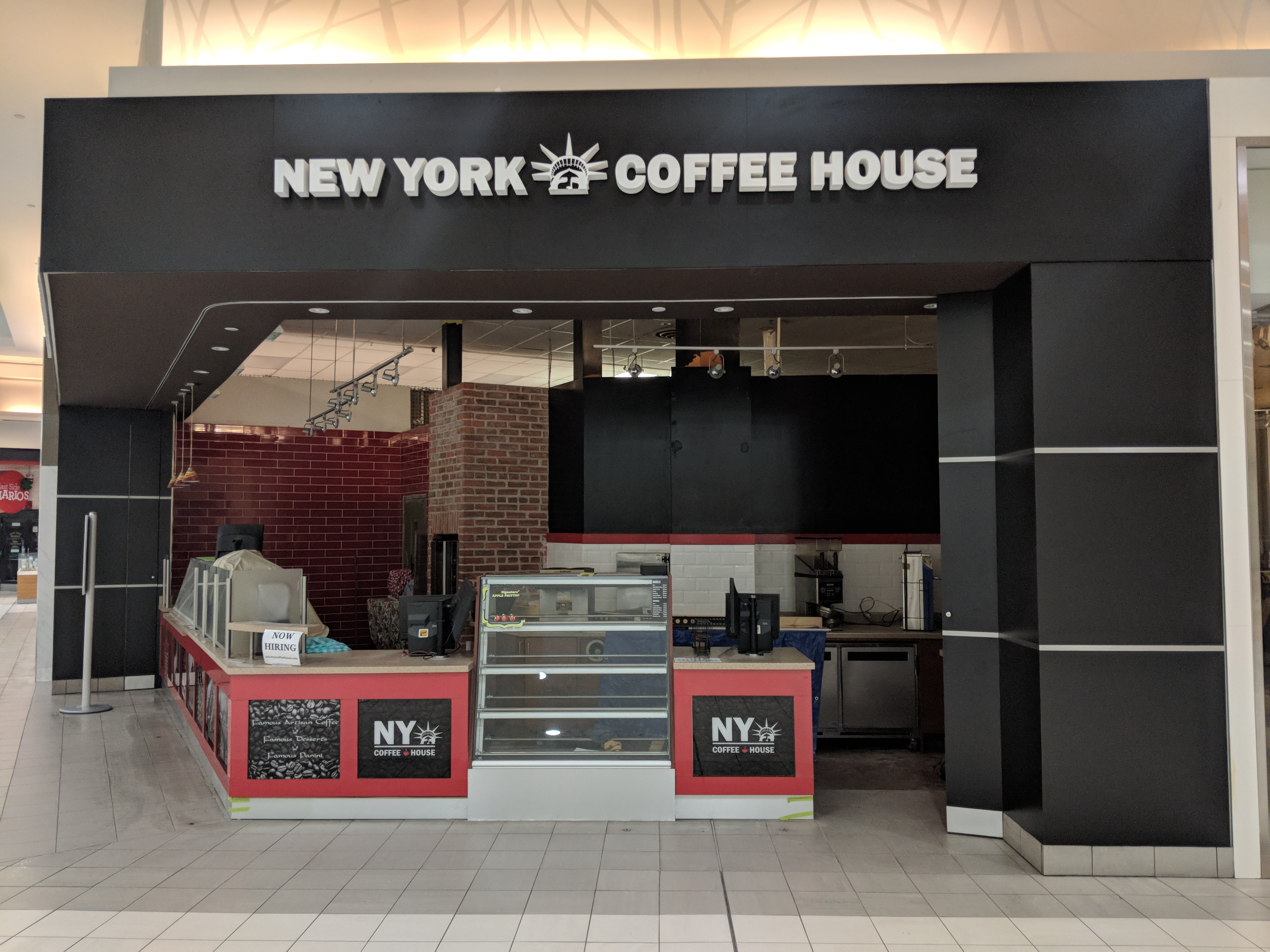 New York Coffee House Storefront Signage
