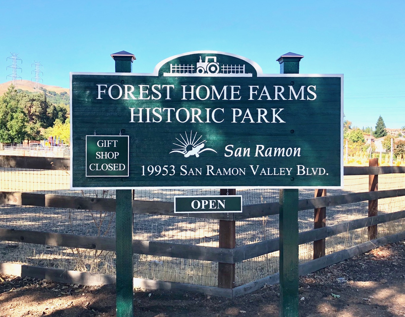 Forest Home Farms Historic Park Monument Sign