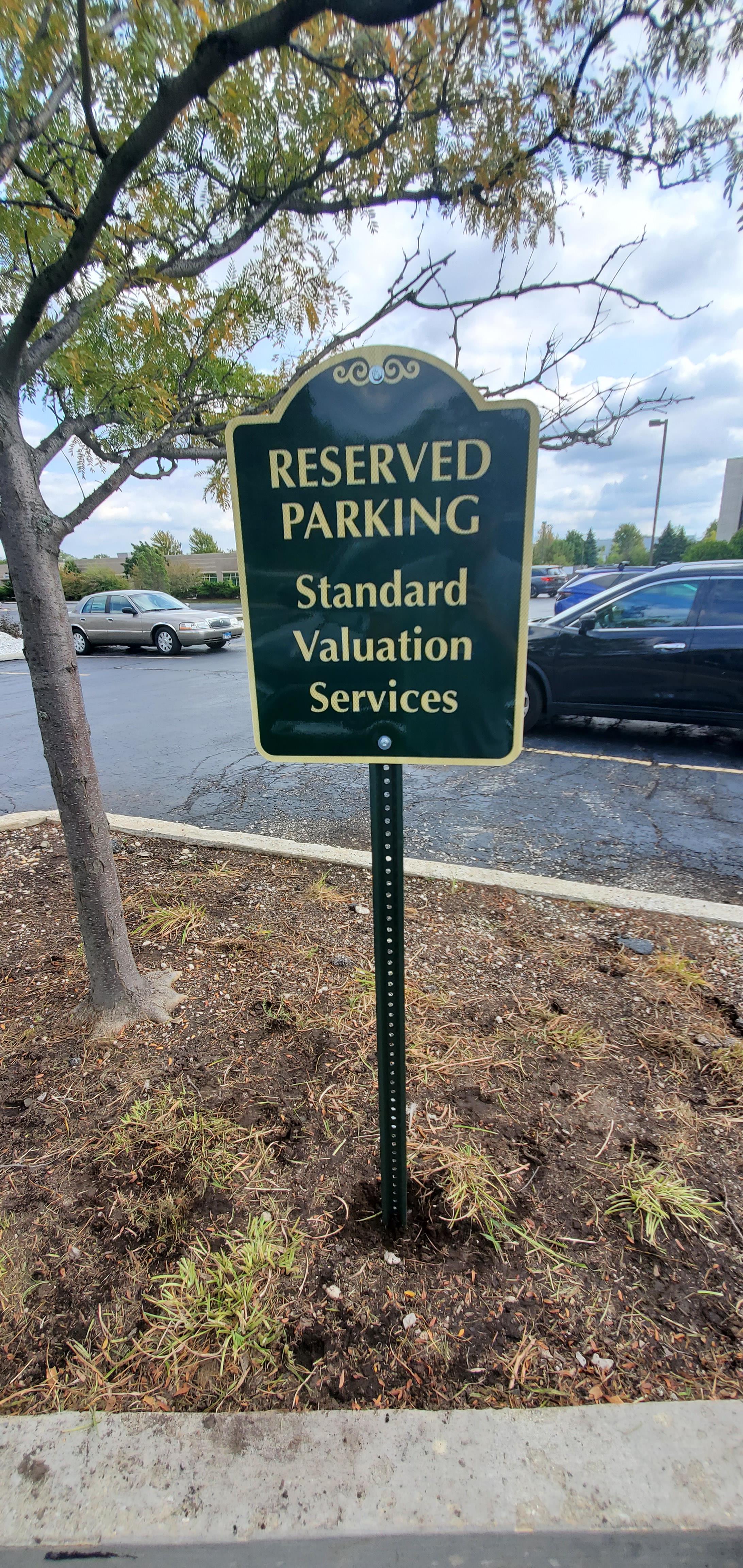 Standard Valuation Parking Sign