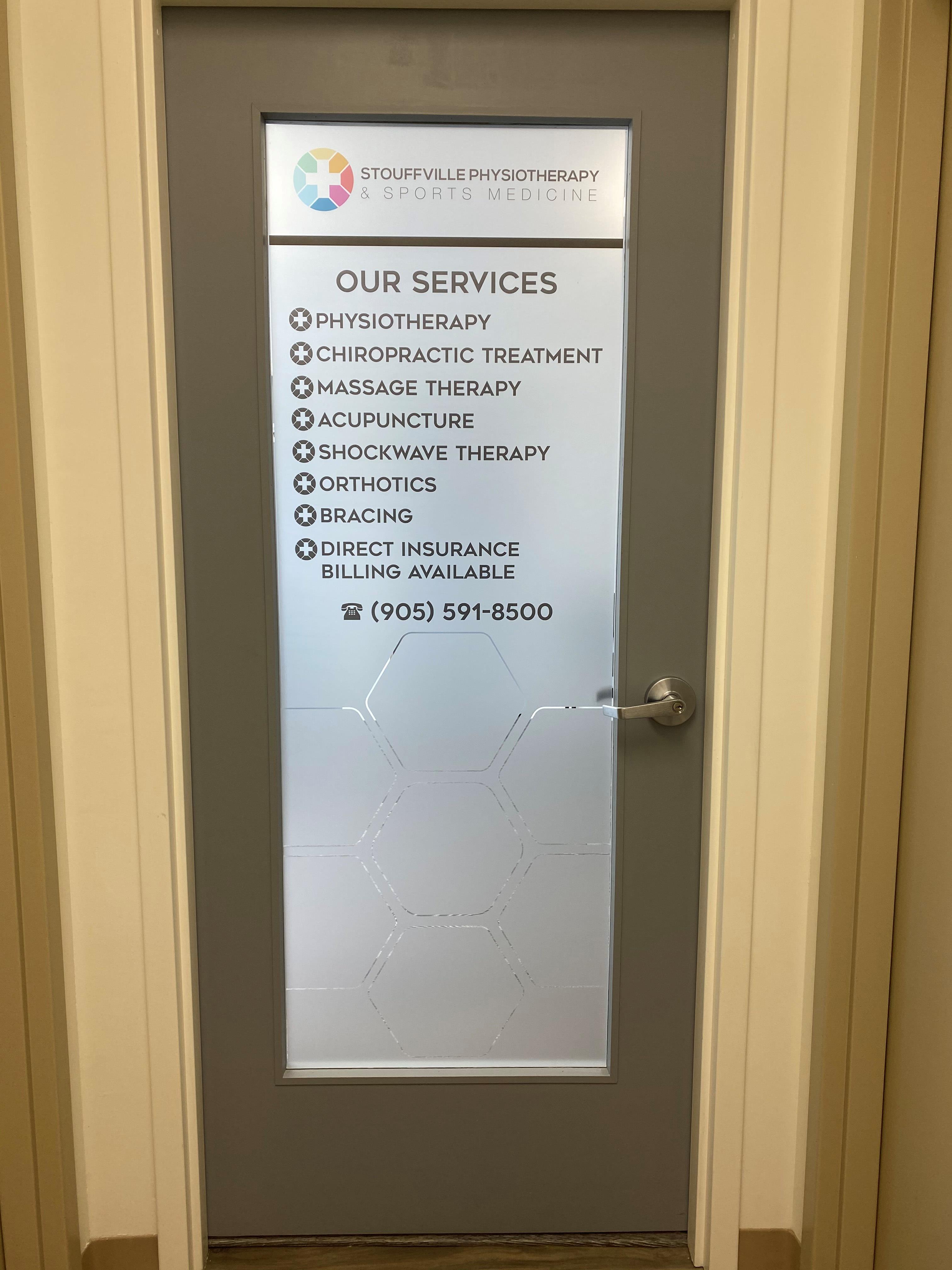 Stouffville Physiotherapy Window Graphics