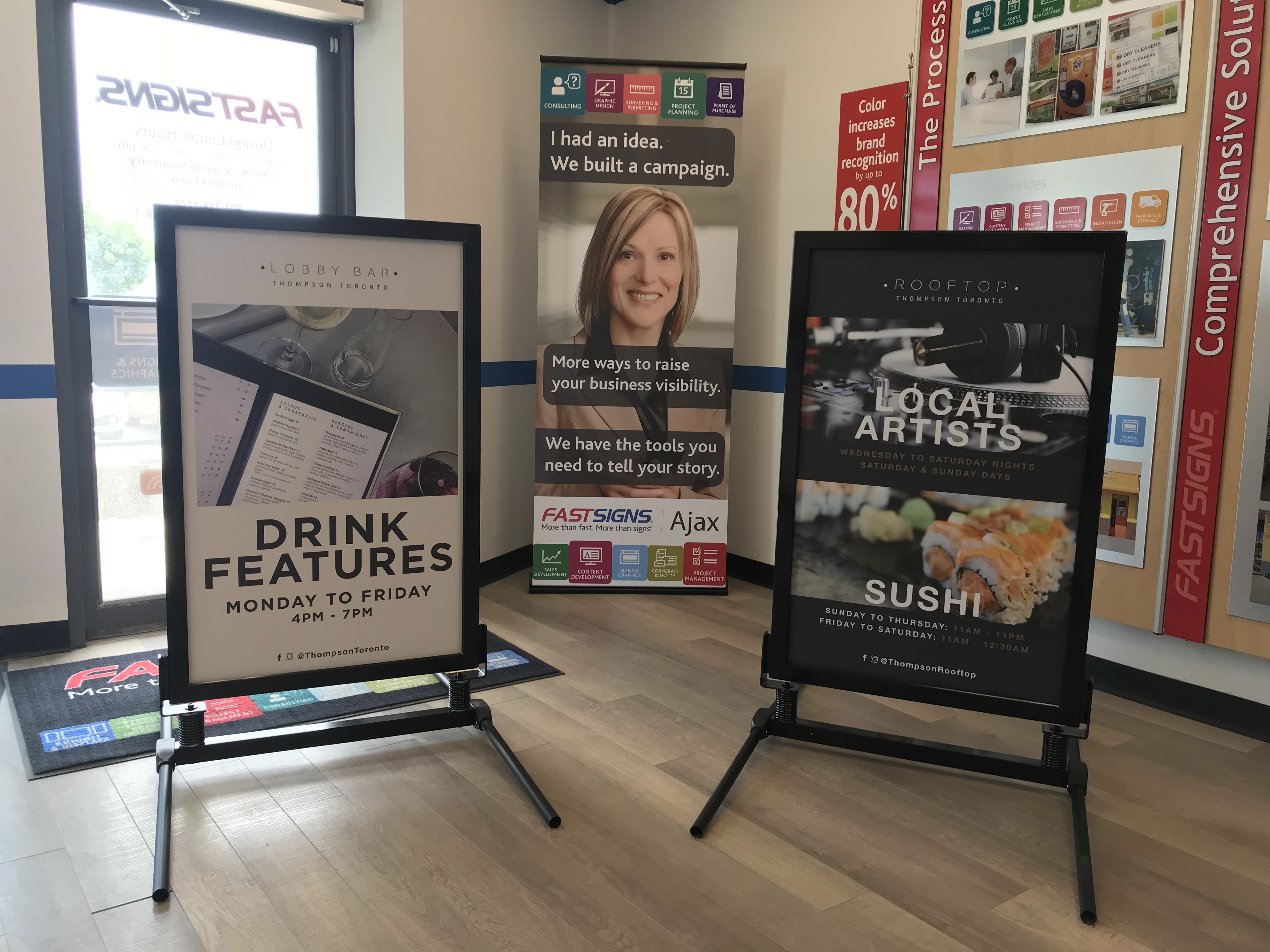 Thompson Hotel Sidewalk Signs