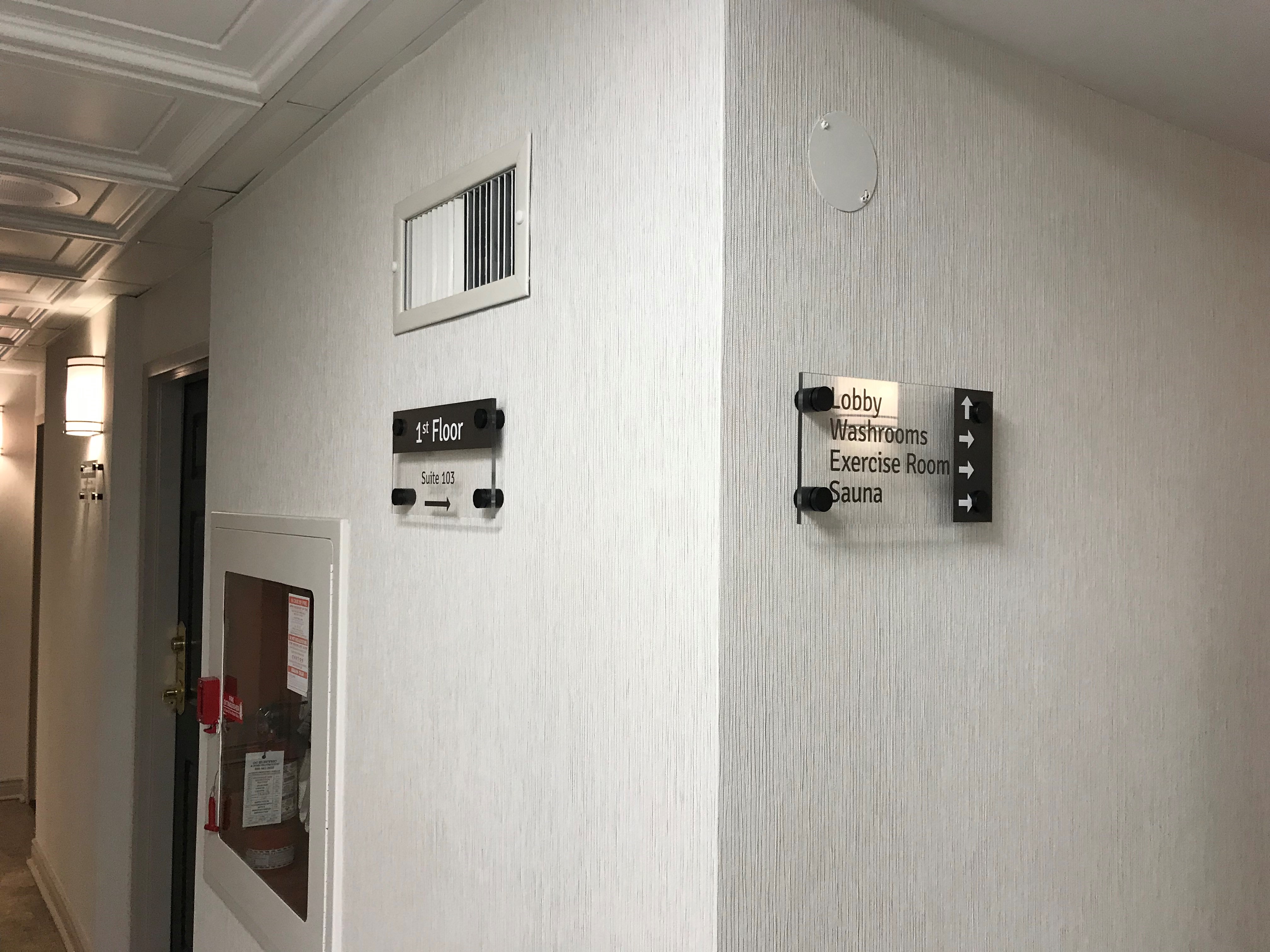 Acrylic Standoff Wayfinding Signs