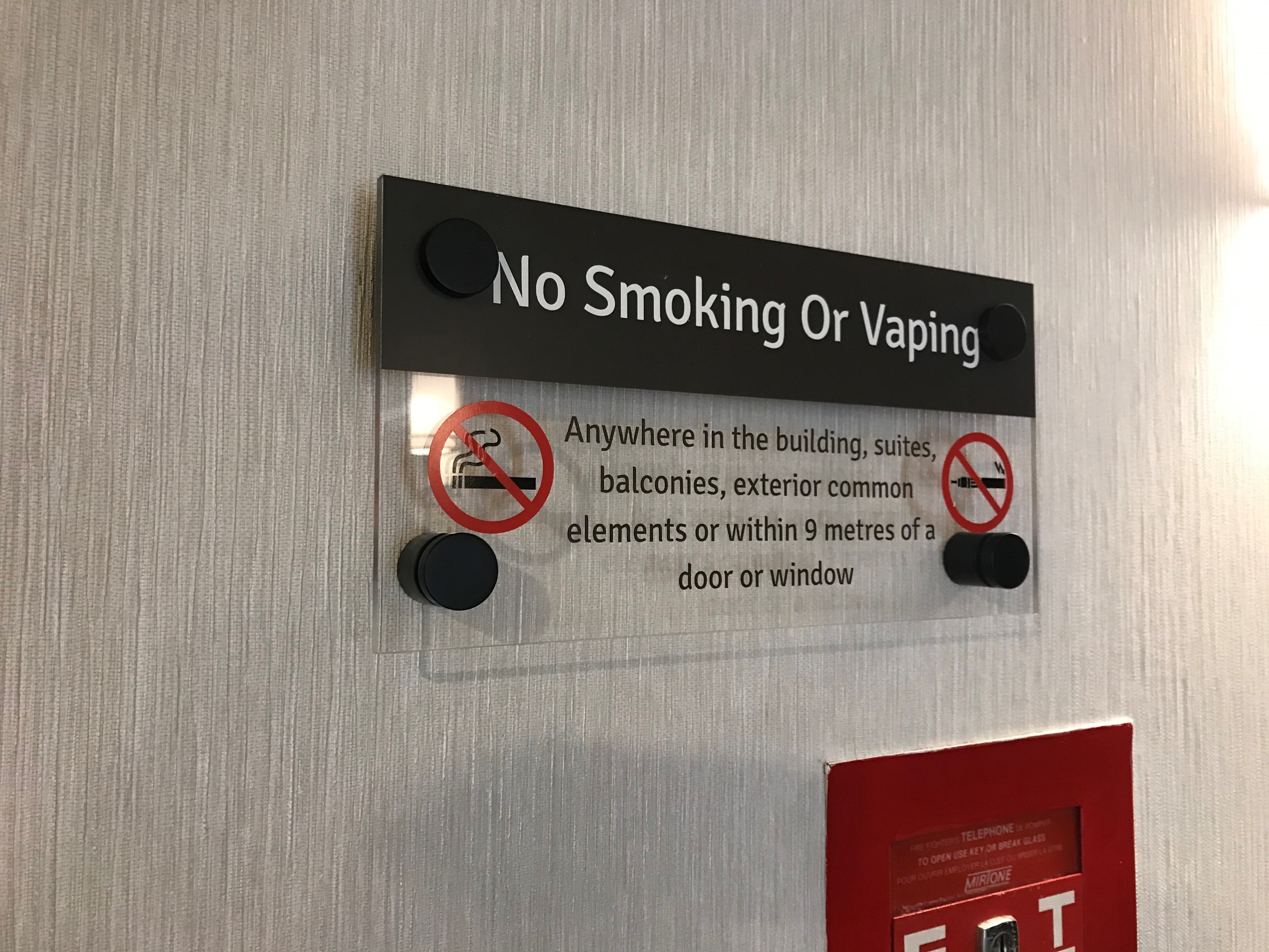 Acrylic No Smoking Sign