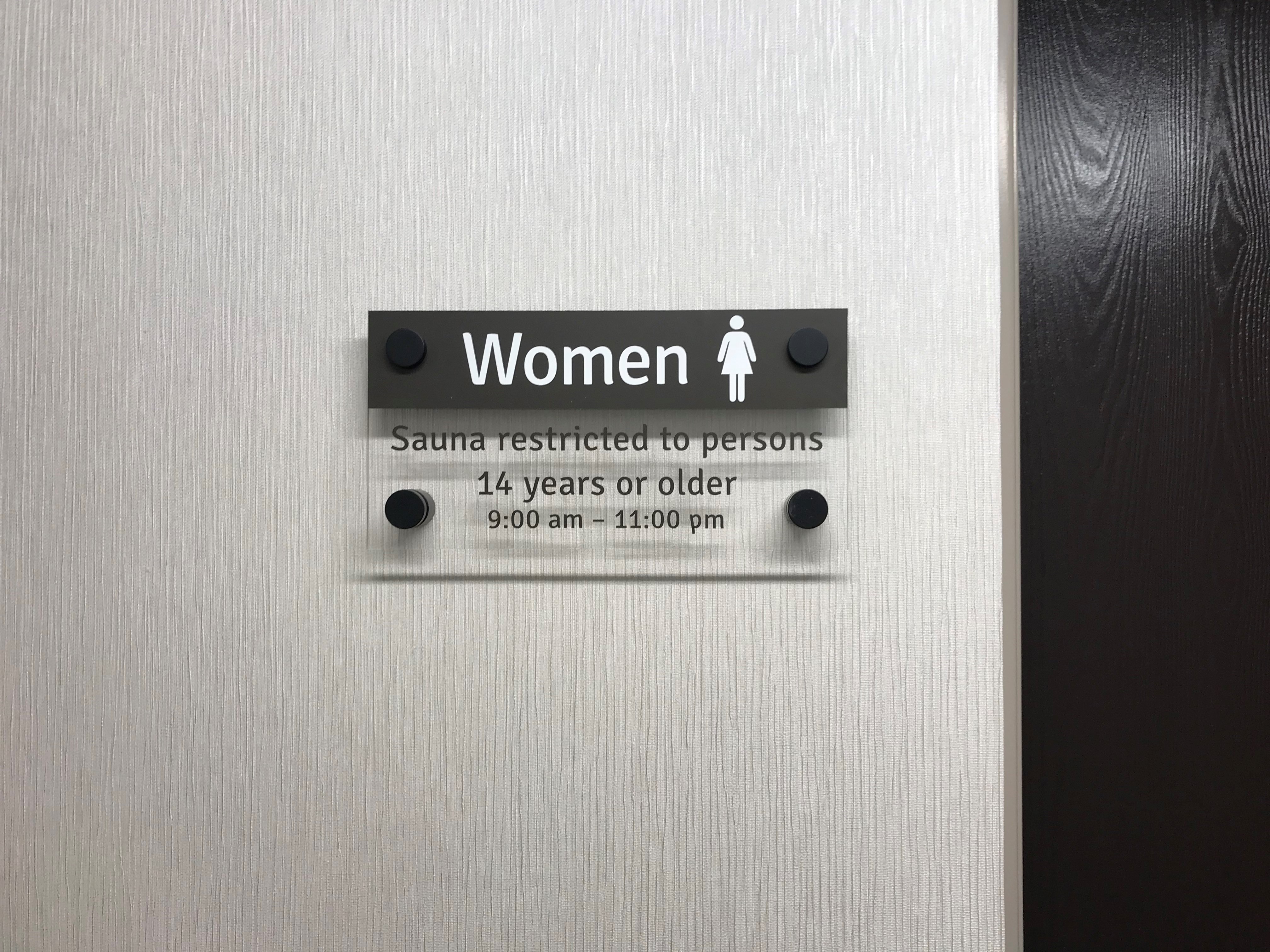 Acrylic Standoff Women's Restroom Sign