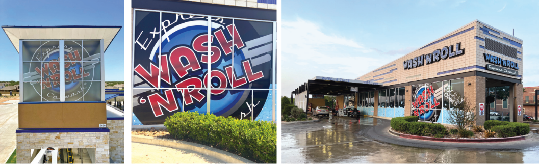 Wash N Roll Signage