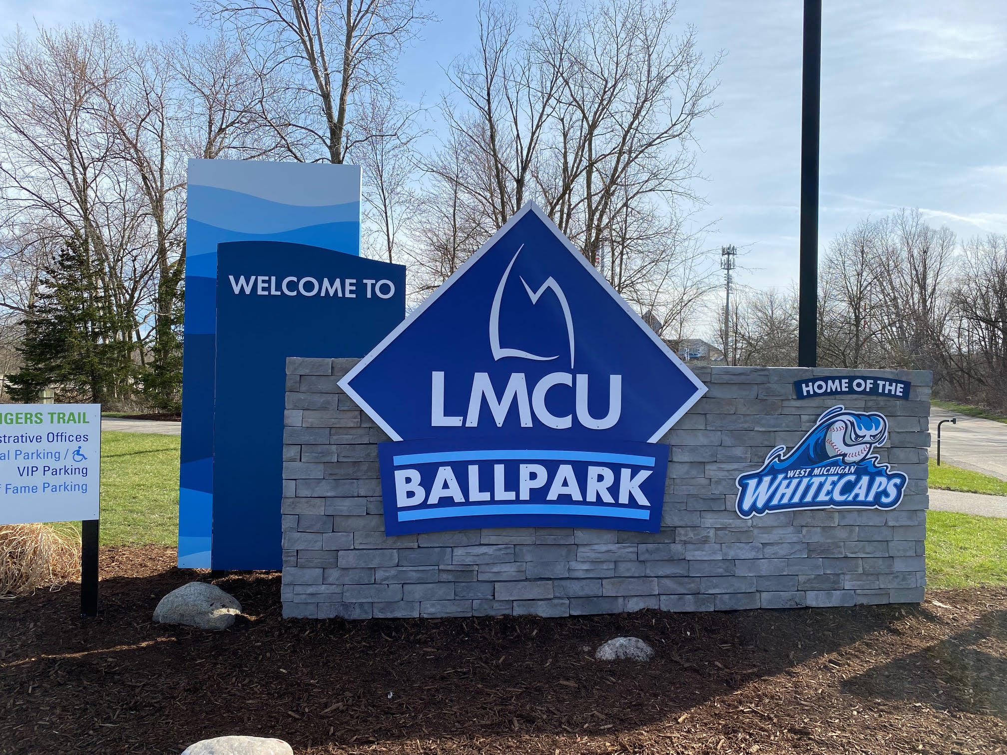 Monument Sign for LMCU Ballpark