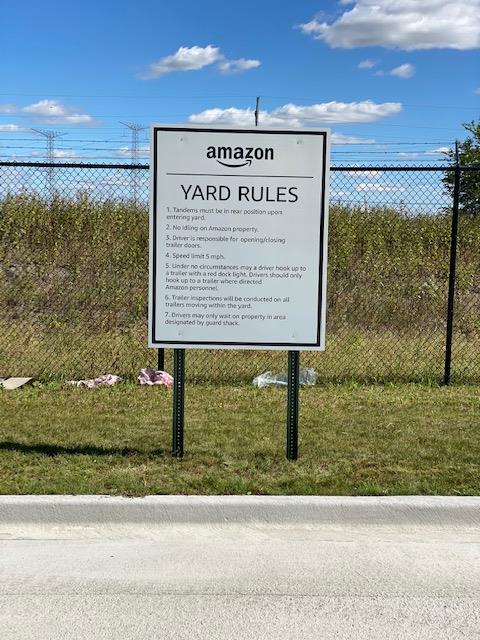 Amazon Yard Rules Sign