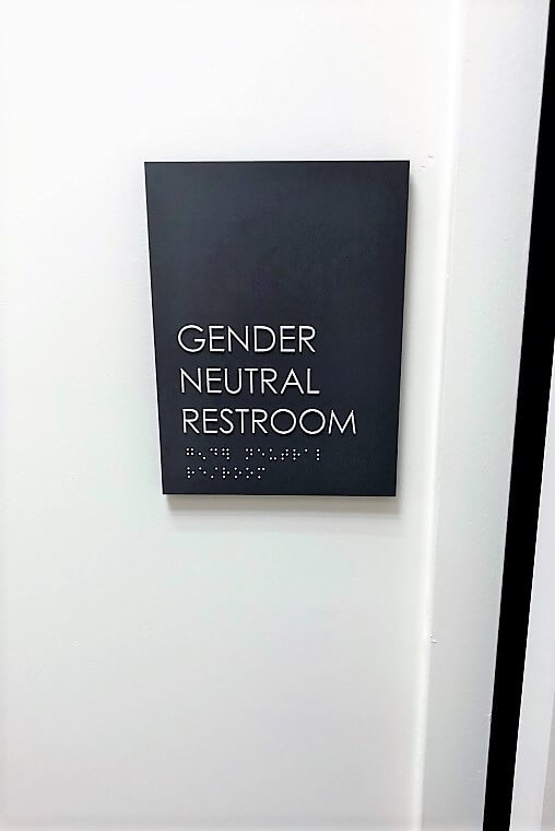 ADA restroom sign