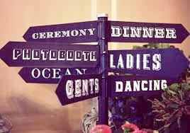 Wedding wayfinding signs