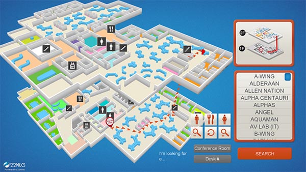 a digital map helps users navigate