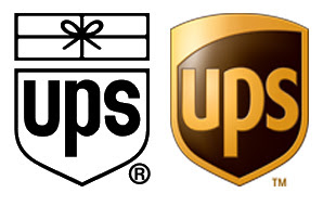 A side by side comparison of UPS' old logo and their current one