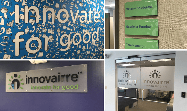 Indoor graphics and signage for Innovaire