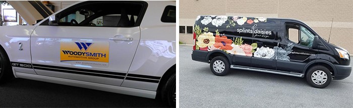 Examples of vehicle graphics and wraps