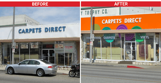 business sign refresh - before and after