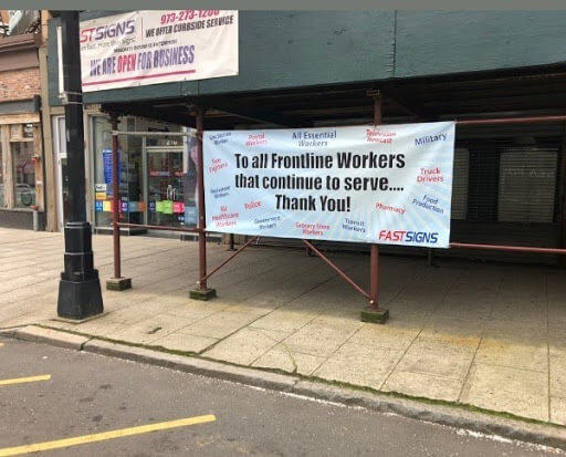 Frontline Works Sign