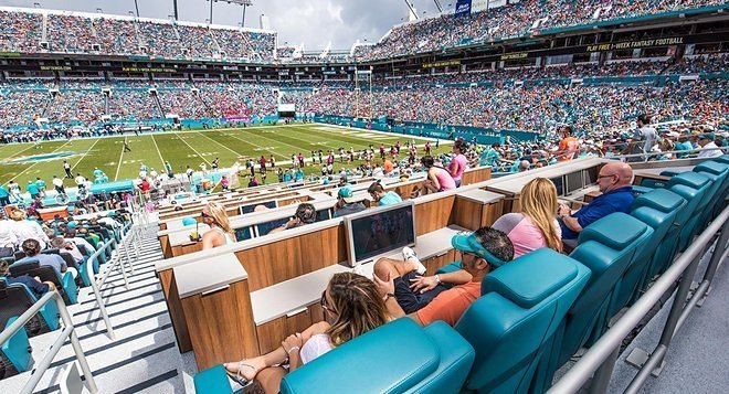 An image of luxury seating at Sun Life Stadium