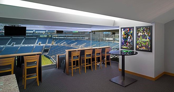 The luxury seating area at CenturyLink Field