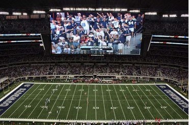 An image of the Cowboys stadium in Arlington, Texas