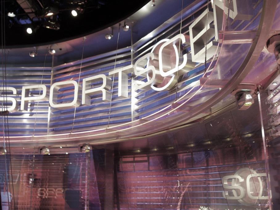 An image from the SportsCenter news room