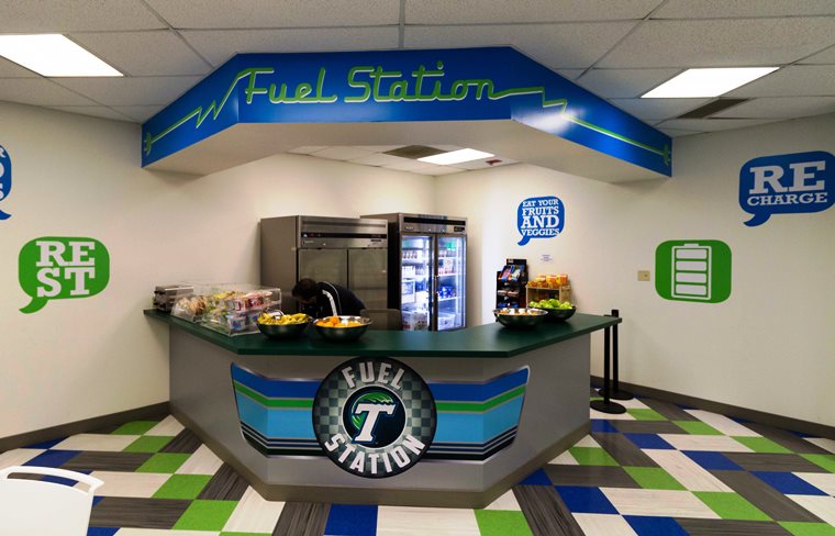 Tulane's "Fuel Station" which is a nutrition area