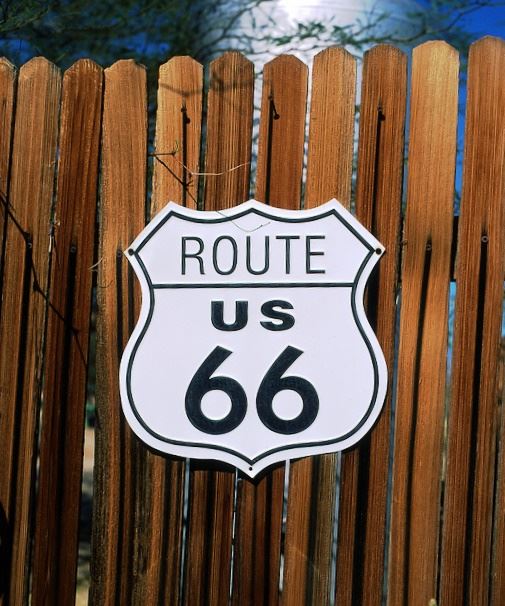No iconic sign represents America perhaps more than the Route 66 sign, which have transcended pop-culture and become symbol of the beatnik generation.
