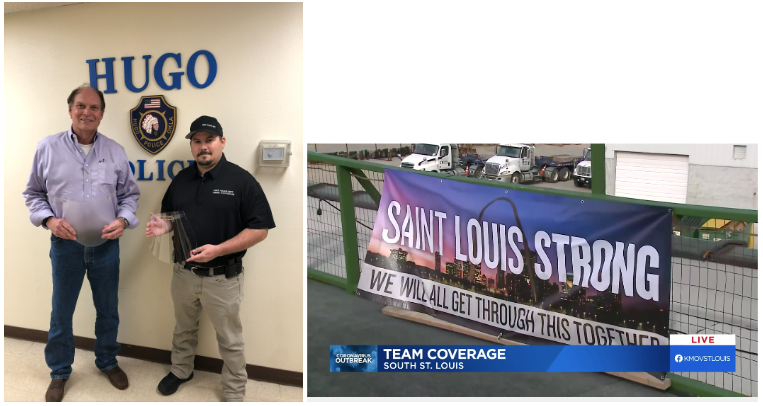 Hugo Police and Saint Louis Strong Banner
