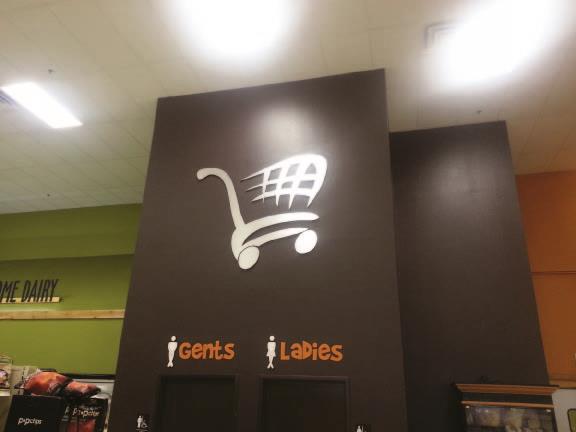 grocery cart signage