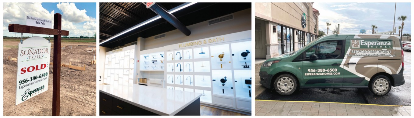 custom signage for Esperanza Homes