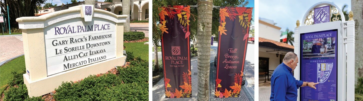 custom signage at Royal Palm Place