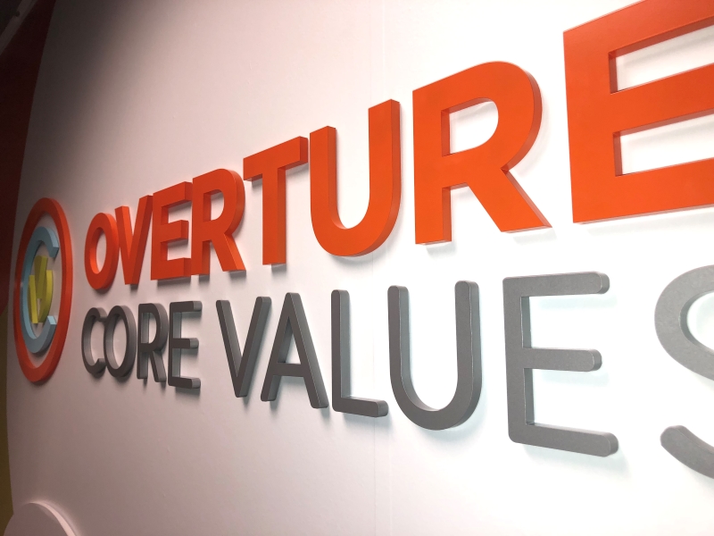 Overture Waukegan Core Values Sign