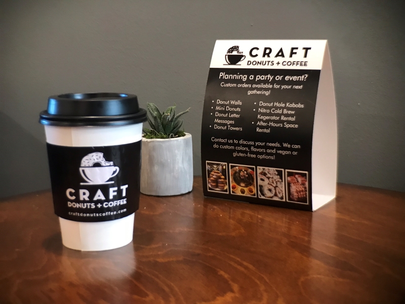 Craft Donuts Coffee Coffee Cup and Menu