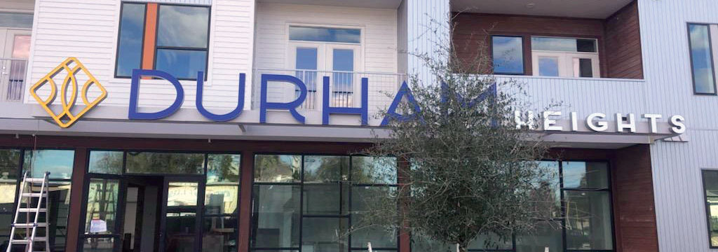 Durham Heights building sign