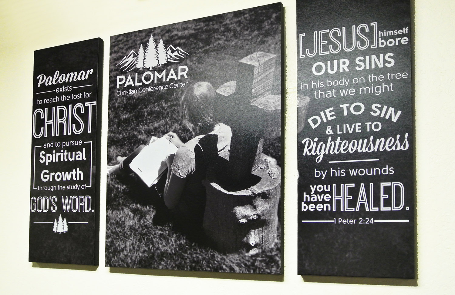 Palomar Christian Conference Center wall sign