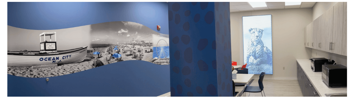 Office murals and break room photo