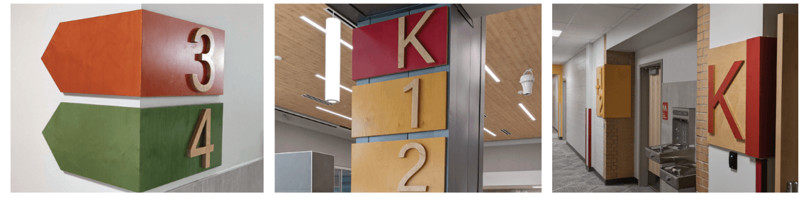 grade school numbers signage on walls