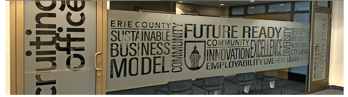 frosted glass signage