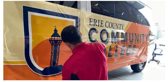 man working on car wrapping