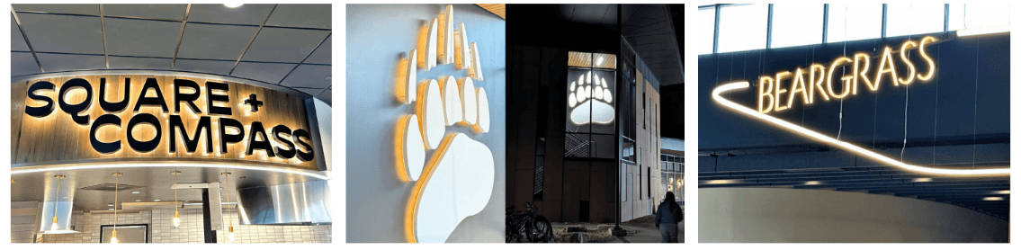 light up signage in 3D