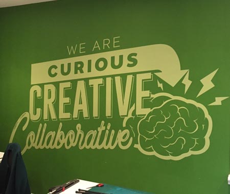 brain wall graphic by graphic design company in st louis