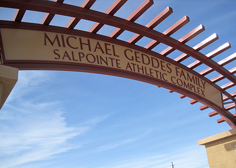 Salpointe Catholic High School exterior sign