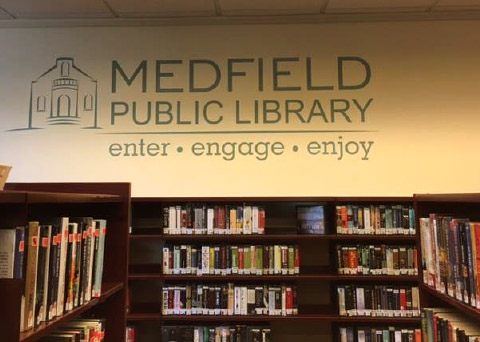 Medfield Public Library vinyl wall graphics